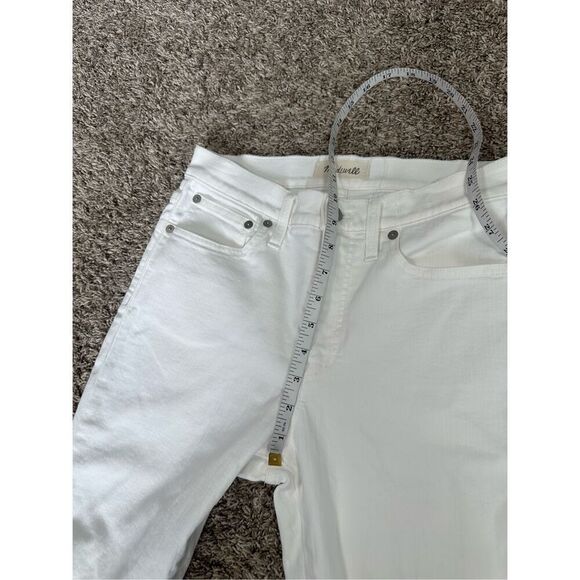 Madewell Cali Demi-Boot Jeans in Pure White: Distressed Edition Women’s 28 - Picture 8 of 11